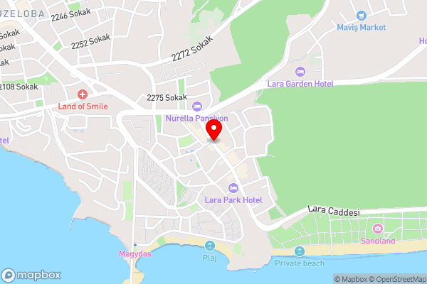 Lara Dinc Hotel - Hotel Location Map