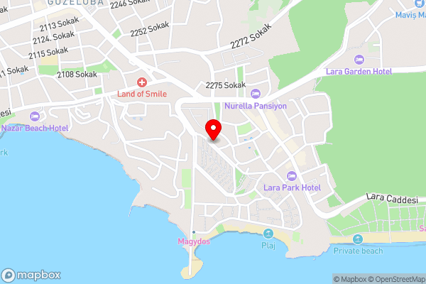 Lara Kapris Hotel - Hotel Location Map