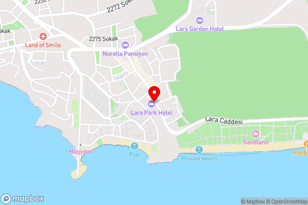 Lara Park Hotel - Hotel Location Map