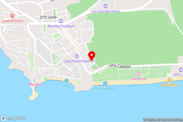 Lara Park Suits Comfort - Hotel Location Map