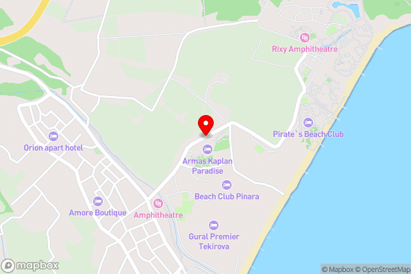Lavia Hotels Kemer - Hotel Location Map