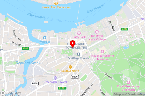 Lets Holiday In London Greenwich - Hotel Location Map
