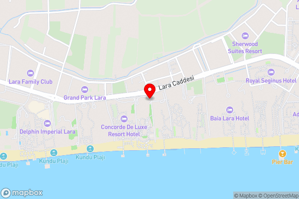 Limak Lara Deluxe Hotel & Resort Antalya - Hotel Location Map