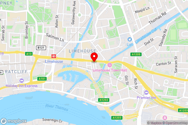 Limehouse Library Hotel - Hotel Location Map