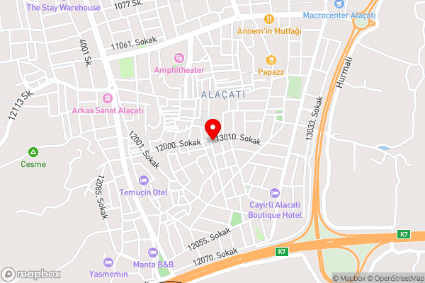 LİMONİ ALAÇATI - Hotel Location Map