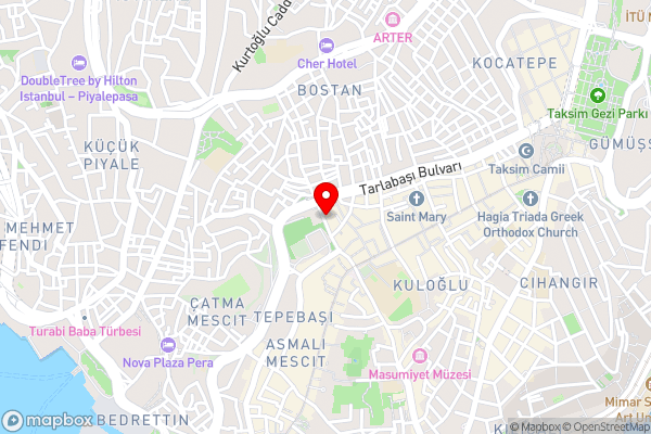 Lina Hotel Taksim Pera - Hotel Location Map