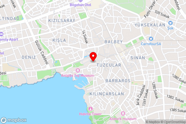 Lionas Hotel Kaleici - Hotel Location Map