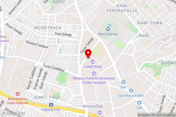 Lionel Hotel Istanbul - Hotel Location Map