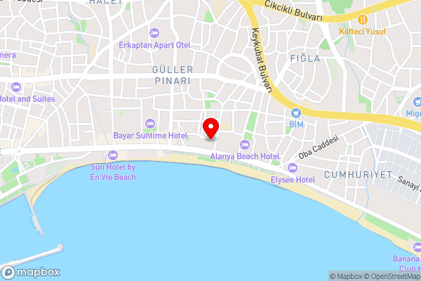 Livane Sun Otel - Hotel Location Map