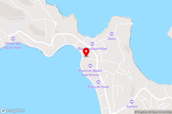 Lizbonia Hotels Bodrum - Hotel Location Map