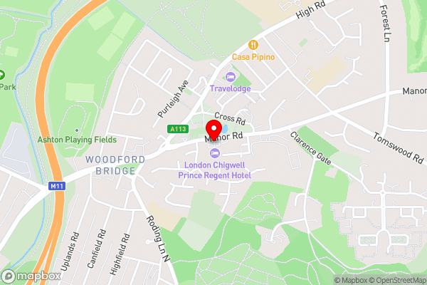 London Chigwell Prince Regent Hotel, BW Signature Collection - Hotel Location Map