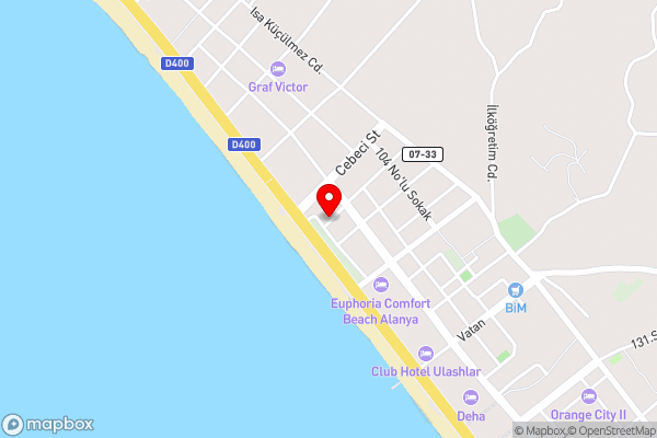 Luxury Flat with Shared Pool near Beach in Alanya - Hotel Location Map