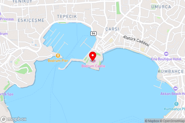 Luxury Hotel Boat in Bodrum Marina - Hotel Location Map
