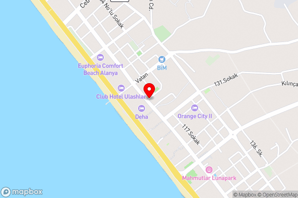 Махмутлар/Mahmutlar 1+1 - Hotel Location Map