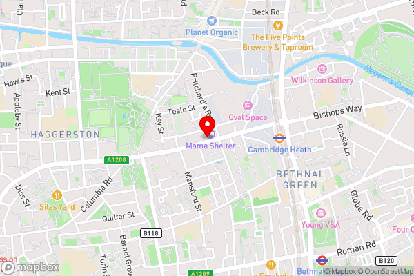 Mama Shelter London - Shoreditch - Hotel Location Map