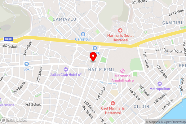 Marmaris sofi suites apart hotel - Hotel Location Map