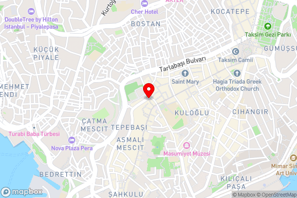 Maroon Hotel Pera - Hotel Location Map