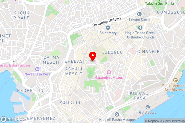 Mates Istiklal Suites - Hotel Location Map