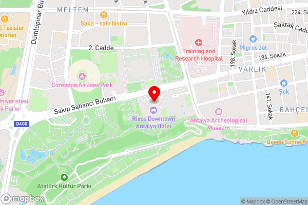 MEDWORLD Health & Rehabilitation Center Rixos Antalya - Hotel Location Map