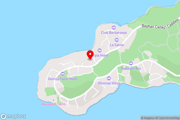 Mekvin Hotels Deniz Feneri Lighthouse - Hotel Location Map