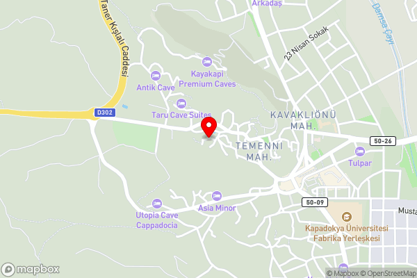 Melekler Evi Cave Hotel - Hotel Location Map