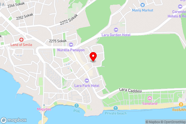 Melissas Suites Lara - Hotel Location Map