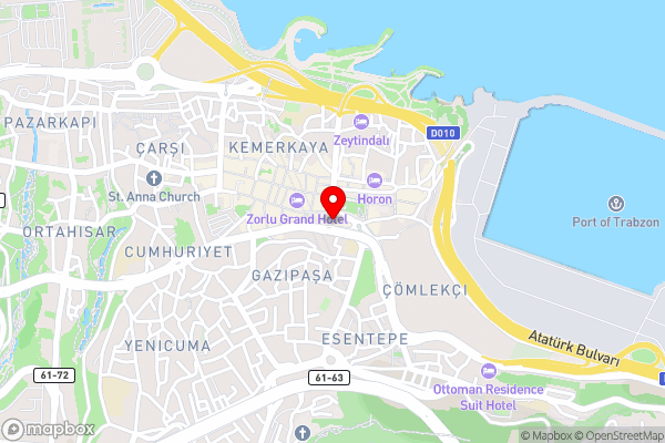 MELL City Hotel Trabzon - Hotel Location Map