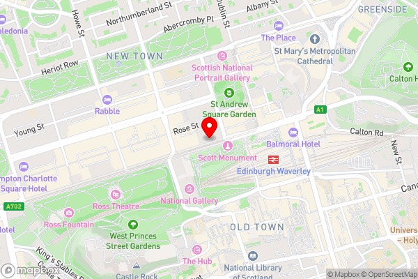 Mercure Edinburgh City - Princes Street Hotel - Hotel Location Map