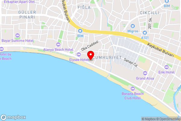 Merhaba Hotel - Hotel Location Map