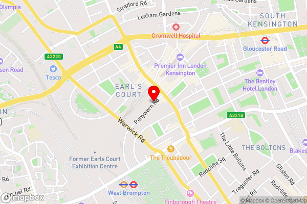 Merit Kensington Hotel - Hotel Location Map