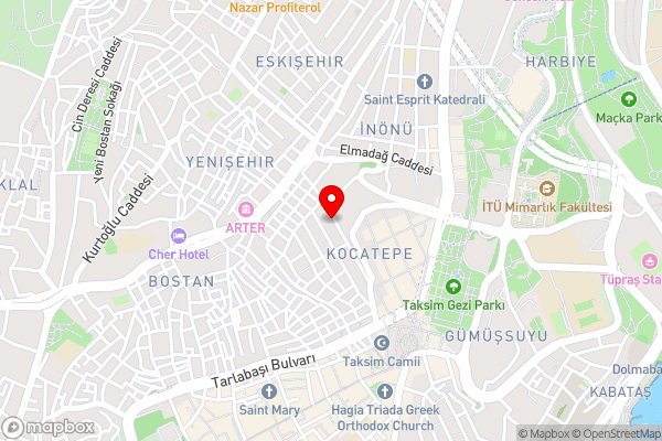 Metropolitan Hotels Taksim - Hotel Location Map