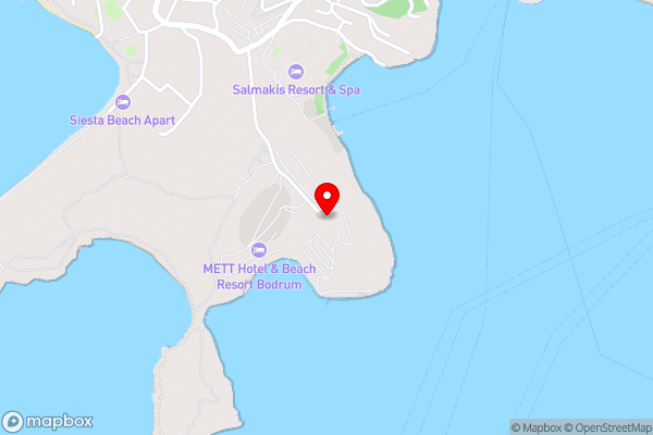 METT Hotel & Beach Resort Bodrum - Hotel Location Map