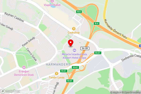 Miracle Istanbul Asia Airport Hotel & Spa - Hotel Location Map