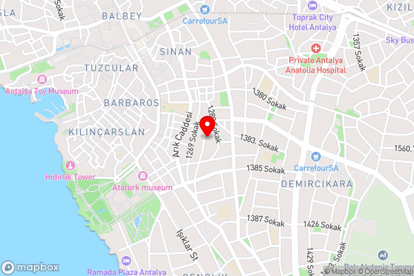 Modern and Cozy Apartment with Central Location and Balcony in Muratpasa, Antalya - Hotel Location Map