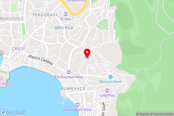 Modern Villa with Garden and Terrace near Beach in the Heart of Bodrum - Hotel Location Map