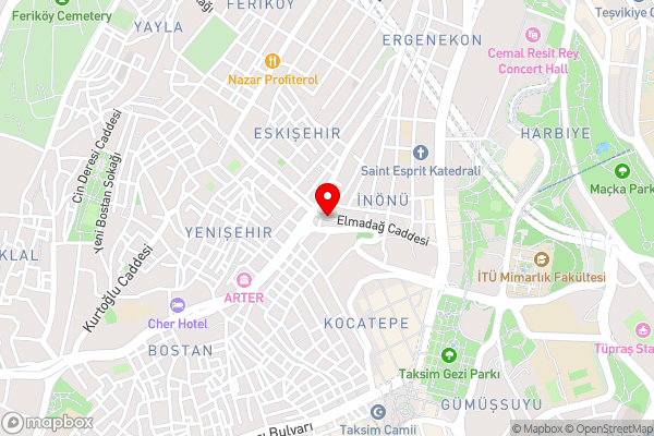 Montagna Hera Hotel Taksim - Hotel Location Map