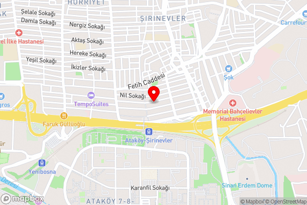 Moon Hotel Şirinevler - Hotel Location Map