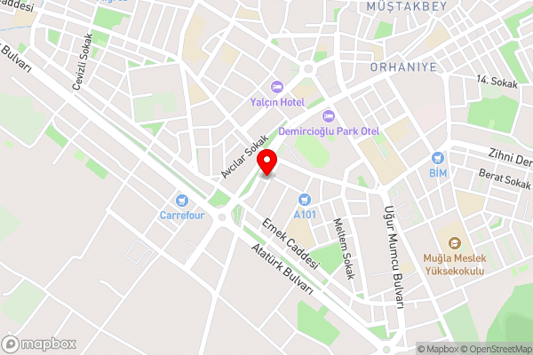 Muğla Apart Otel - Hotel Location Map