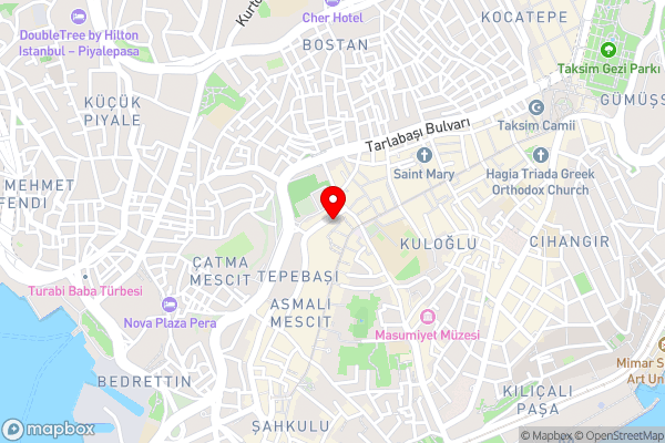 Mukarnas Pera Hotel - Hotel Location Map