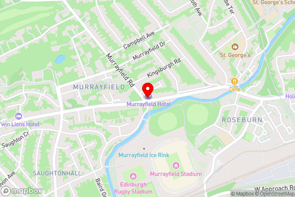 Murrayfield Hotel - Hotel Location Map