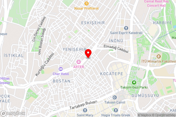 Naz City Hotel Taksim - Special Category - Hotel Location Map