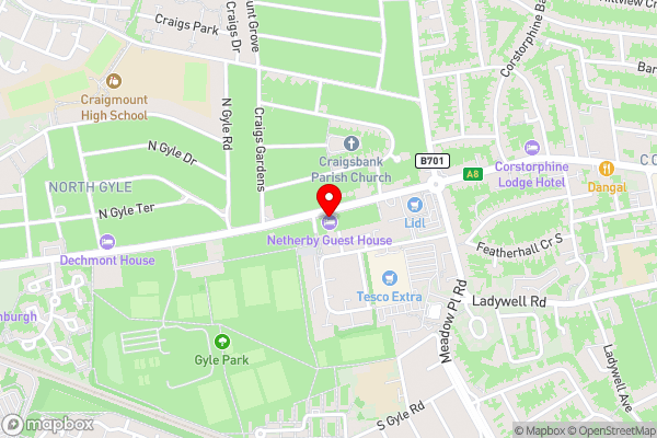 Netherby House - Hotel Location Map