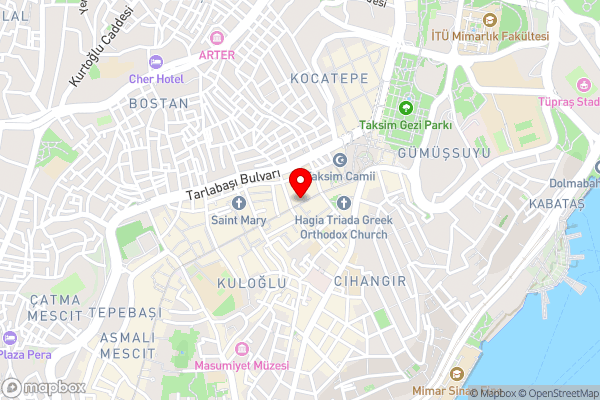 Nevi Hotel & Suites Istanbul Taksim - Hotel Location Map