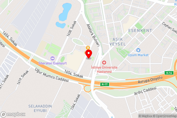 Nidya Hotel Esenyurt - Hotel Location Map