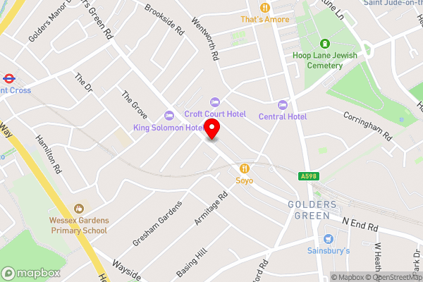 NOX Golders Green - Hotel Location Map