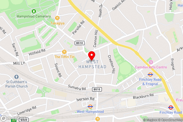 NOX West Hampstead - Hotel Location Map