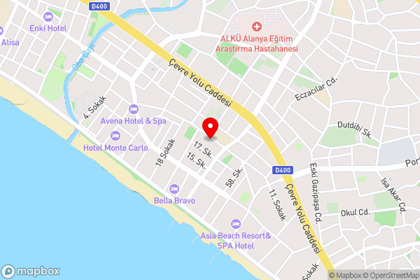 Oba Time Hotel - Hotel Location Map