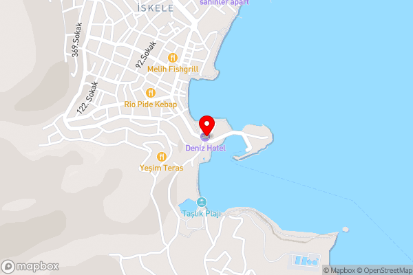 Oğuz Otel Datça - Hotel Location Map