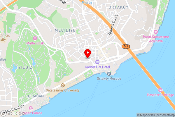 Ortakoy Aysem Sultan Hotel - Hotel Location Map