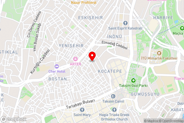Ortek Hotel Taksim - Hotel Location Map